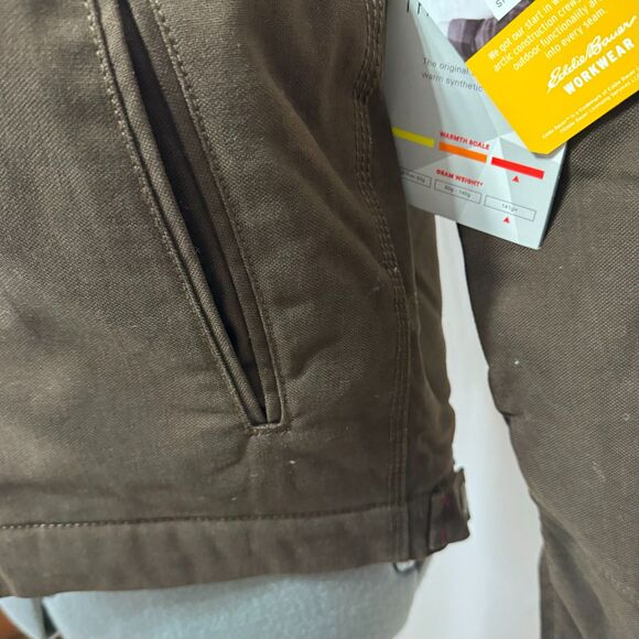 Eddie Bauer NWT Sz M Bark Men's Multi-pocket Berber Lined Workwear Jacket - Picture 8 of 14